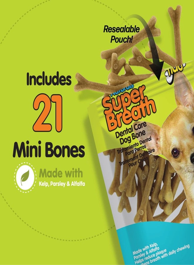 Fido - Super Breath Dental Care Bones for Dogs - 21 Count Mini Dog Dental Treats for Small Dogs (Made in USA) - Tasty Dog Dental Chews Help Reduce Plaque, Tartar Buildup, and Freshens Breath - Image 4